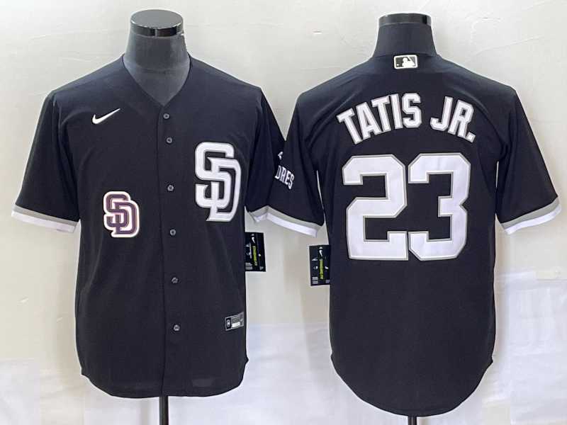 Men's San Diego Padres #23 Fernando Tatis Jr Black 2023 Cool Base Stitched Jersey